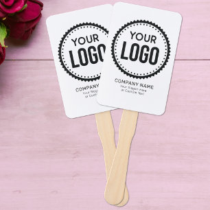 Abanico Logotipo Y Lema De La Compañía personalizado Con P