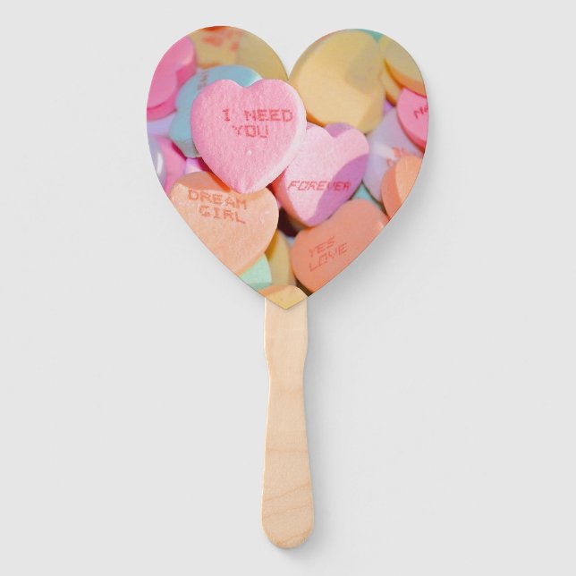 ABANICO LOS CORAZONES CANDIOSOS DE VALENTINE (Anverso)