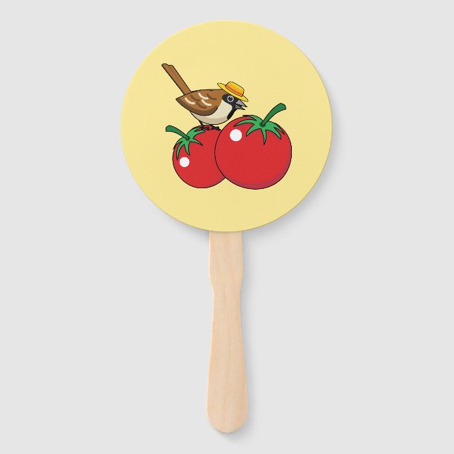 Abanico Lover Sparrow Orgánico come tomate rojo (Anverso)