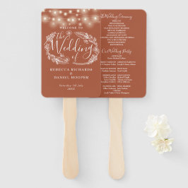 Abanico Luces de Cuerda de Terracota Programa de Boda