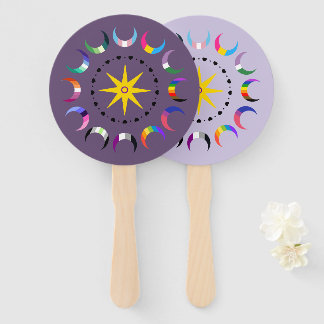 Abanico Lunas Orgullosas de Crescent Queer