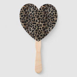 Abanico Luxury Glitter Brown Black Gold Leopard Pattern
