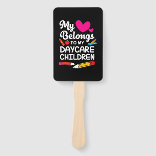 Abanico Maestra Mi Corazón Pertenece A Los Niños