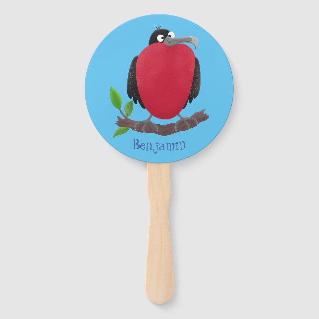 Abanico Magnífico personalizado de pájaro fragata (Anverso)