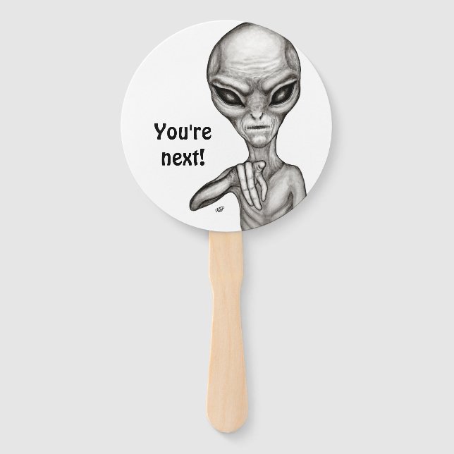 Abanico ¡Mala Alien, eres la siguiente! (Anverso)