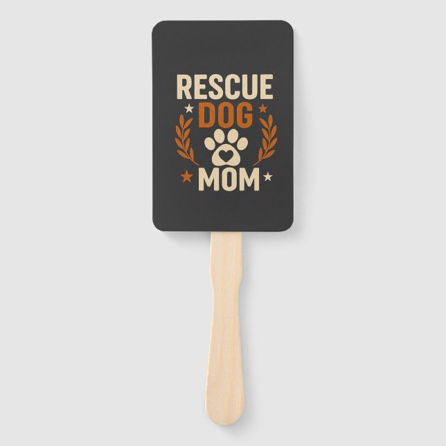Abanico Mamá de perro de rescate (Anverso)