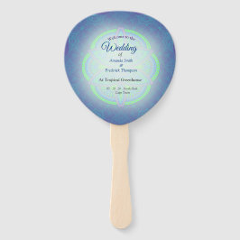 Abanico Mandalas en azul holandés mixto