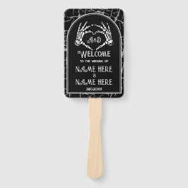 Abanico Mano de esqueleto del programa de bodas Han Hallow