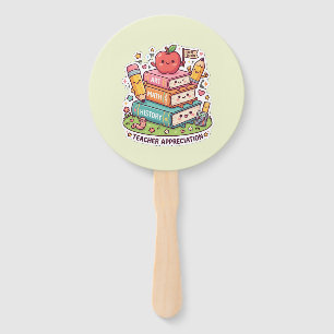 Abanico Mano de libros escolares Kawaii para agradecer a l