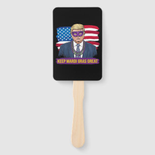 Abanico Mantener el Mardi Gras Genial Divertido Trump Mard