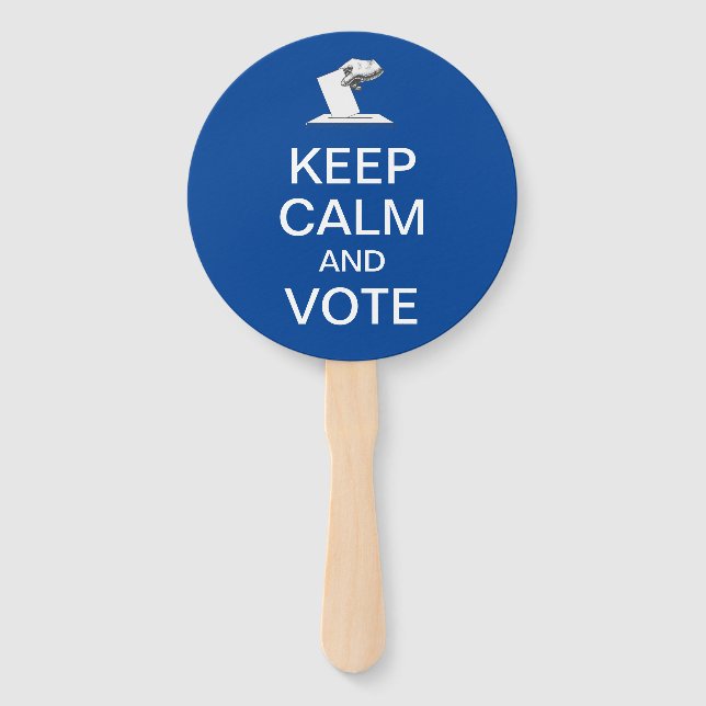 Abanico Mantener la calma y votar 2026 (Anverso)