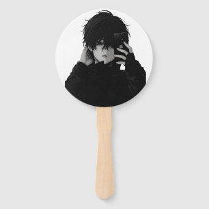 Abanico manual de chico anime Midnight-Emo - Estét