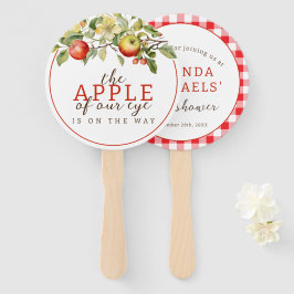 Abanico Manzana acuarela de nuestra ducha bebé de ojos