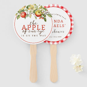 Abanico Manzana acuarela de nuestra ducha bebé de ojos