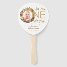 Abanico Maravilloso primer cumpleaños de Wreath Rosa de fo