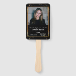 Abanico Marco dorado simple funeral moderno