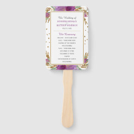 Abanico Marco Purpurina de color dorado de ángulo púrpura