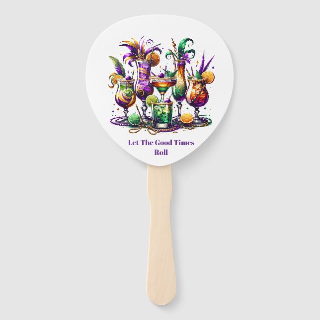 Abanico Mardi Gras     Hand Fan (Anverso)