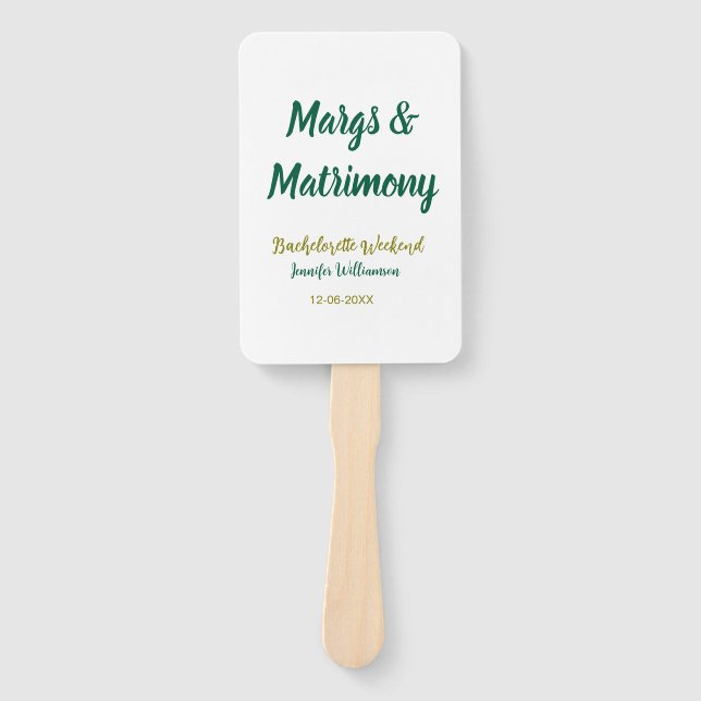 Abanico Margs and matrimony add name date bachelorette par (Anverso)