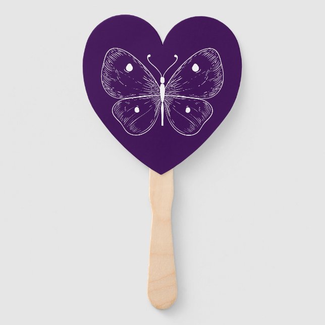 Abanico Mariposa de Dibujo Delicado (Anverso)