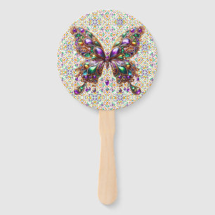 Abanico Mariposa de Mardi Gras