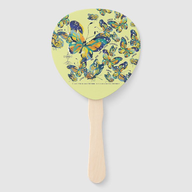 Abanico Mariposa Hand Fan-Centennial Celebration 2024 (Anverso)