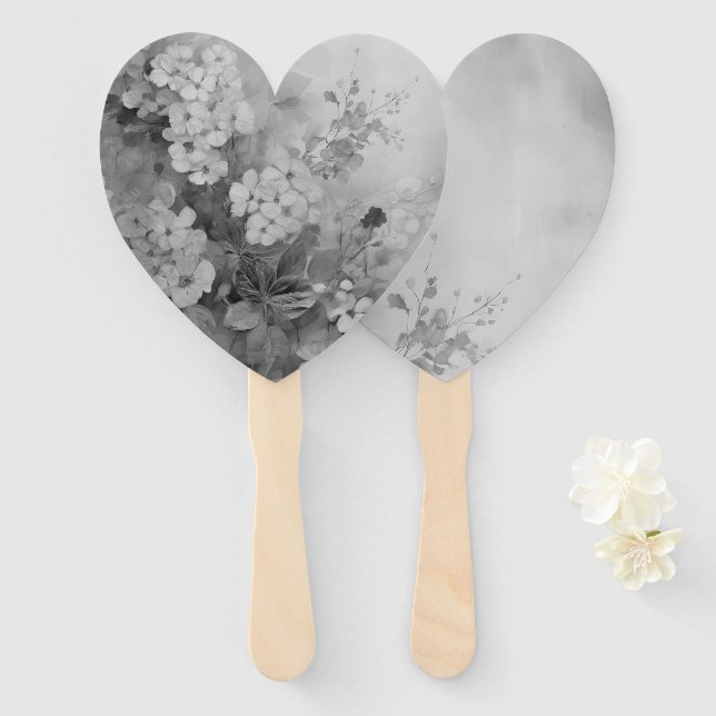 Abanico Mariposa negra y blanca (Anverso y reverso)