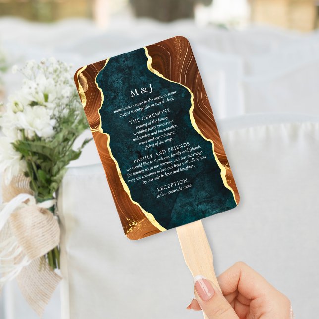 Abanico Mármol verde azulado, Naranja quemado, programa de (Subido por el creador)