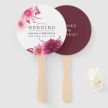 Marsala - Favor de boda de otoño Burgundy y rosado