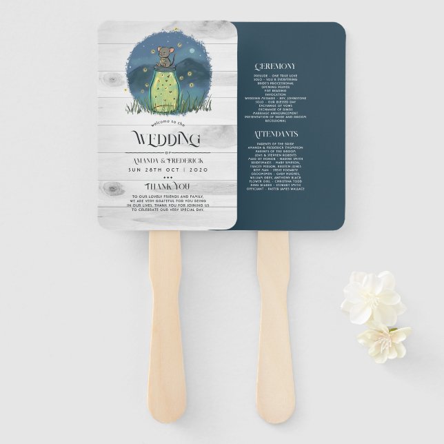 Abanico Mason Jar, la luciérnaga rusa del ratón (Anverso y reverso)