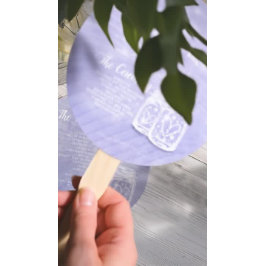 Abanico Mason Jars String Lights Wedding Program