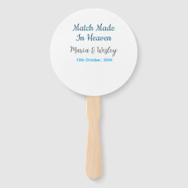 Abanico Match made in heaven blue black couple name date