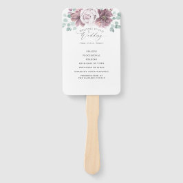 Abanico Mauve Floral Boda