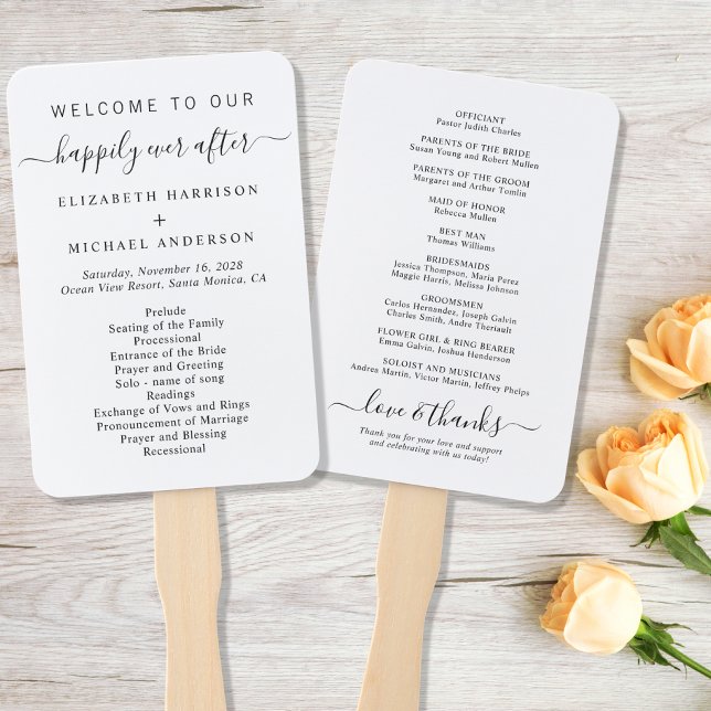 Abanico Me alegro de que el programa de ceremonias de Boda (Subido por el creador)