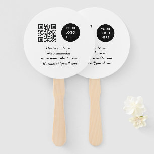 Abanico Medio social QR Code Black Moderne Business Logo