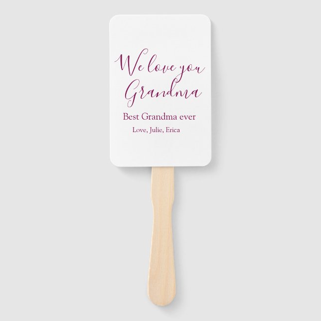 Abanico mejor abuela jamás abuelos foto regalos clásicos (Anverso)