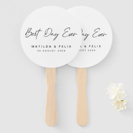 Abanico Mejor Día de la Historia | Día de la Boda Blanca M