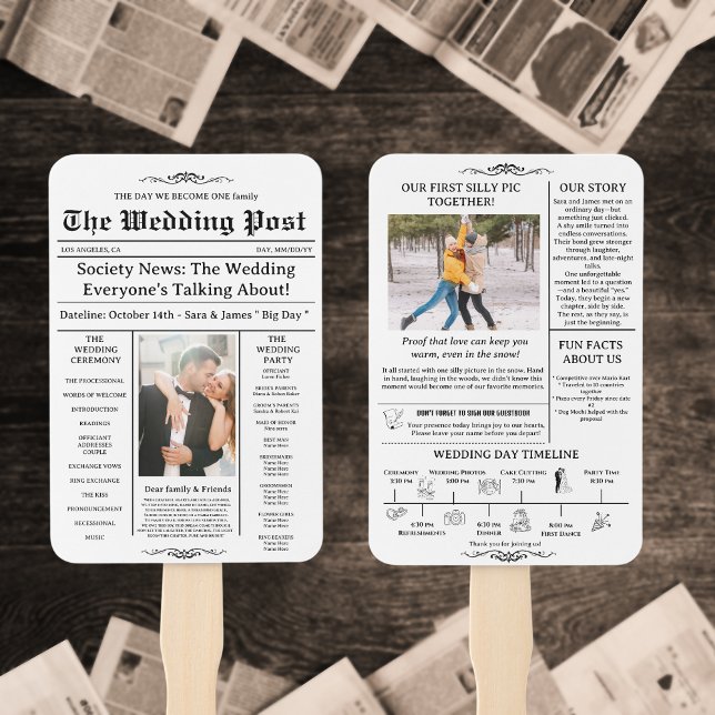 Abanico Mejor programa de bodas Periódico con Línea de tie (Subido por el creador)