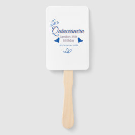 Abanico Melocotón azul quinceanera 15º cumpleaños méxico r