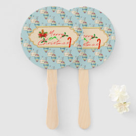 Abanico Merry Christmas Hand Fan – Festive Holiday Design 