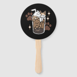 Abanico Mezcla perfecta: diseño de café para gato y café
