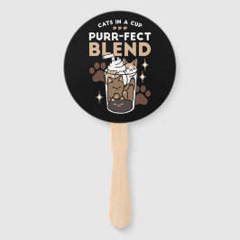 Abanico Mezcla perfecta: diseño de café para gato y café