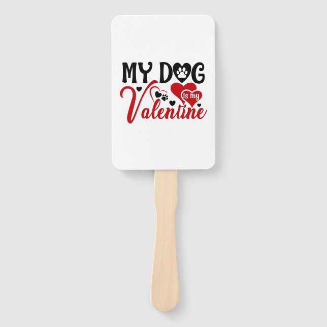 Abanico Mi Perro Es Mi San Valentín (Anverso)