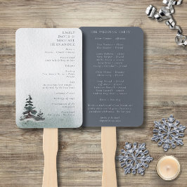 Abanico Minimalista Evergreen Mountain Green Slate Blue Pr