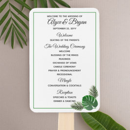 Abanico Mínimo programa moderno de bodas de vegetación tro