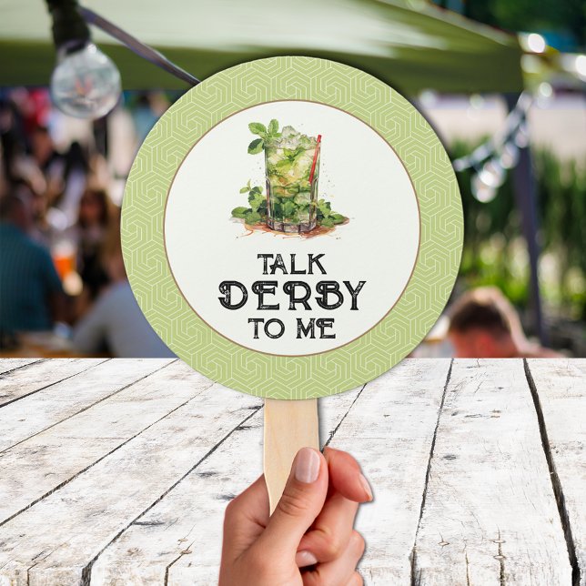 Abanico Mint Julep Derby (Mint Julep Derby Hand Fans)