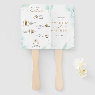 Abanico Moda, cronología y color de agua de bienvenida azu