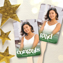 Moda de foto de graduación simple conservador verd