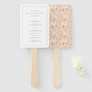 Abanico Moda Dusty Pink Ditzy Programa de Boda Floral
