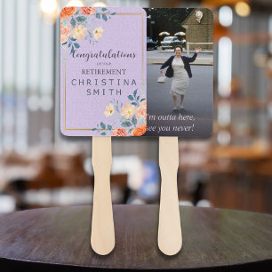 Abanico Moda romántica Fiesta de Jubilación de Acuarela Fl